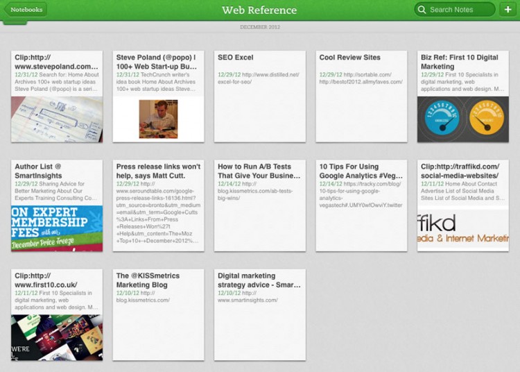 My Web Reference On Evernote