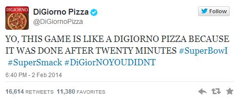 digiorno, social media, twitter, SMO, digital marketing, super bowl marketing