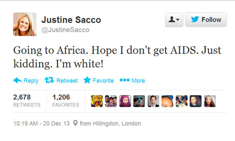 Justine Sacco - oversharing on social media