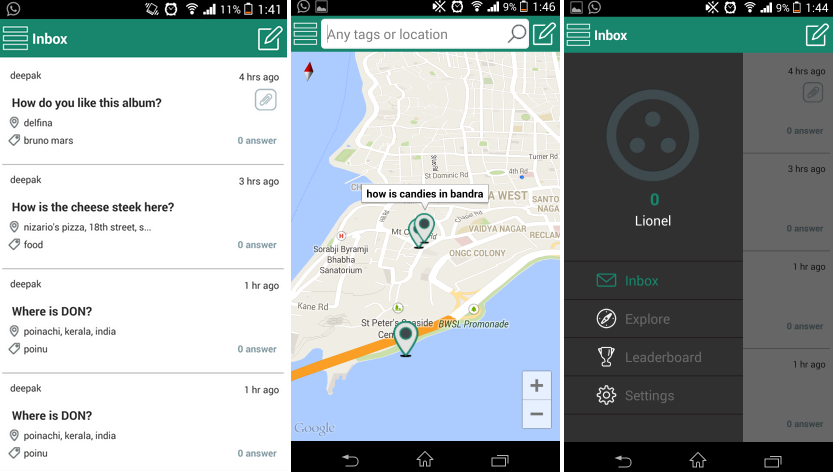 Quest App Android Inbox