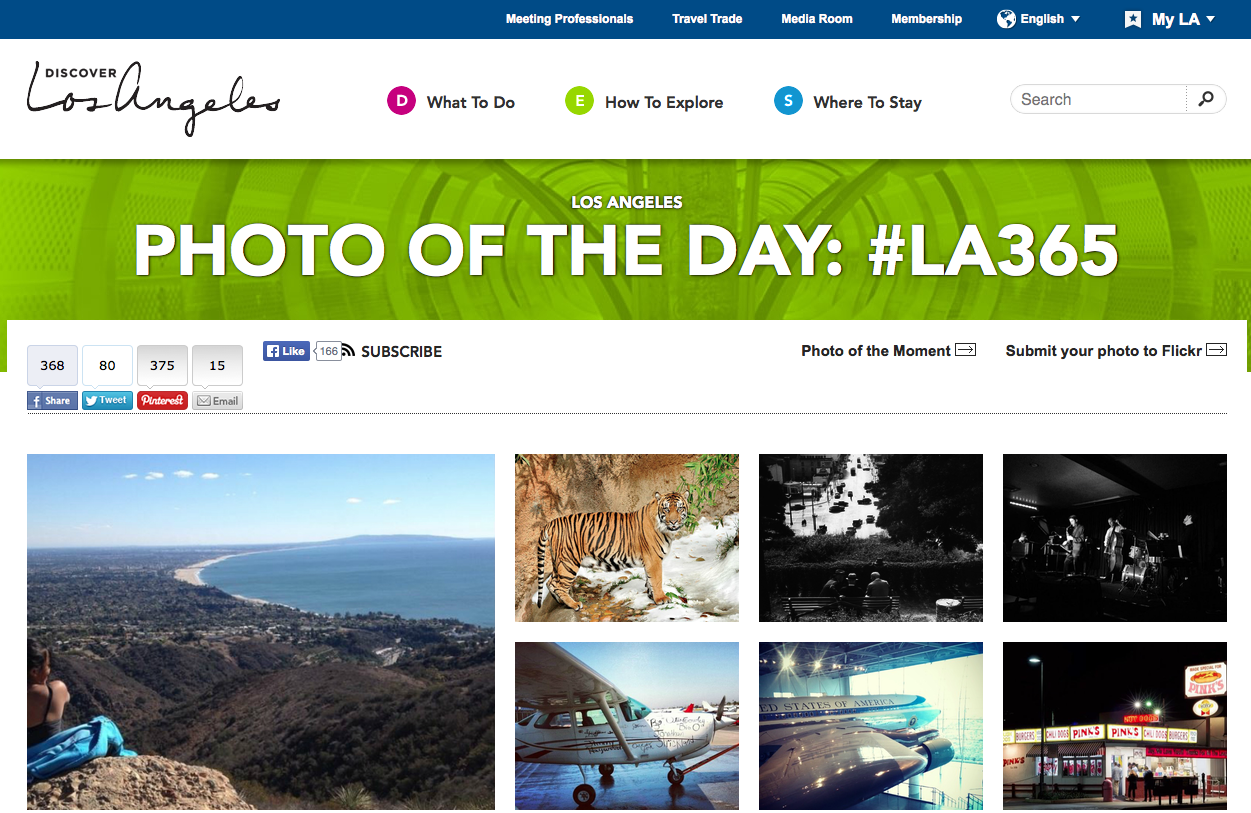 Instagram Photo of the Day on Discover LA site
