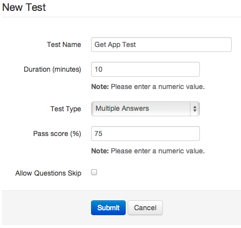 Skillmeter Review Creating new tests is simple.