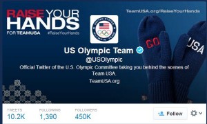 US olympic team twitter account