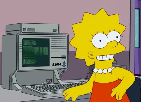 lisa simpson, the simpsons, computer