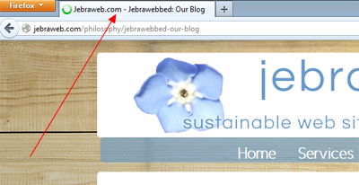 jebraweb.com title tag in firefox