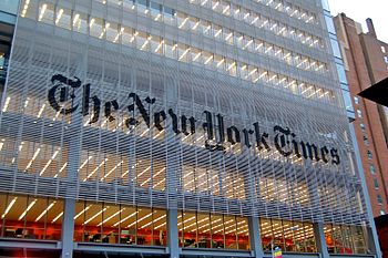 English: The New York Times building in New Yo...