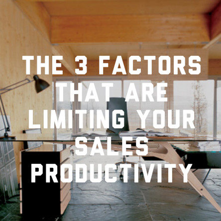 The 3 Factors That Are Limiting Your Sales Productivity (And How You Can Overcome Them)