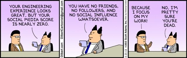 Dilbert And Poor Social Selling Skills
