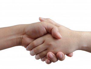 Shaking hands  people
