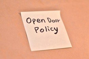 Open Door Policy photo from Shutterstock