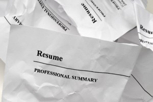 Crumpled Resume photo from Shutterstock