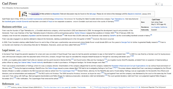 Carl Freer Wikipedia