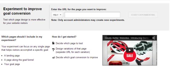 Google Content Experiments