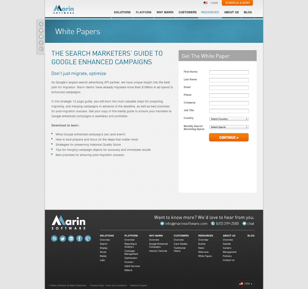 b2b landing page example