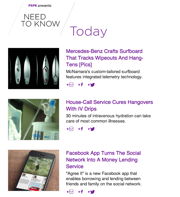 PSFK Newsletter