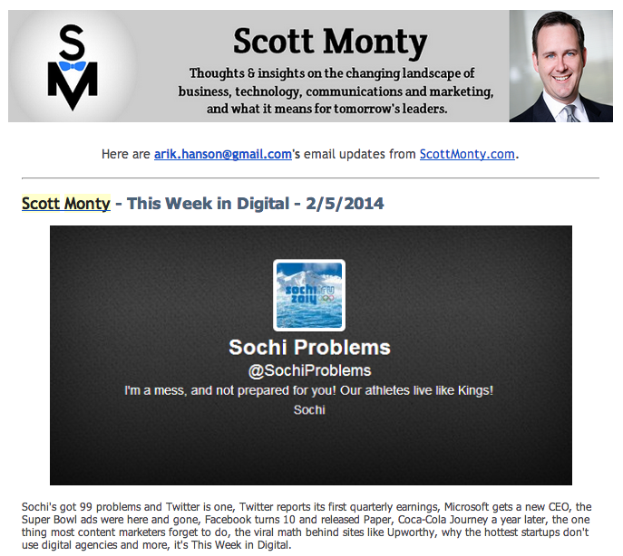 Scott Monty This week in Digital