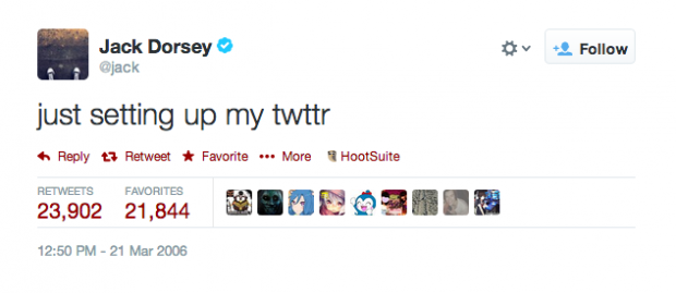 @jack 1st tweet