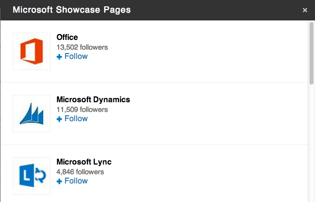 Microsoft Dynamics LinkedIn Showcase Page