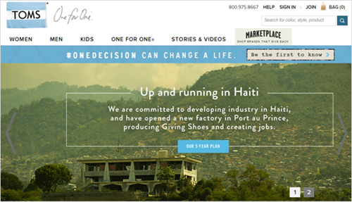 Toms website