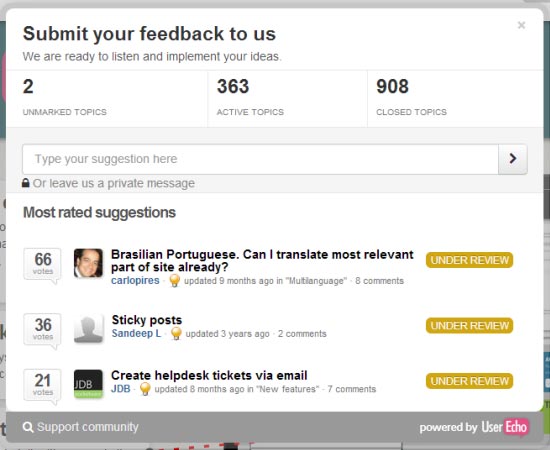 Get User Feedback With User Echo
