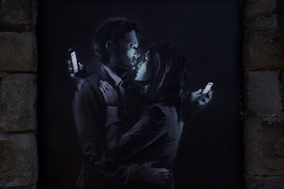 Banksy, modern love, mobile, infographic, mobile marketing