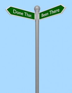 3d Render of a Street Sign Concept of Been There Done That