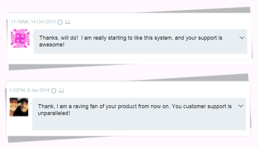 Just two of my favorite feedbacks from awesome customers. We always forward these to the Antavo team.