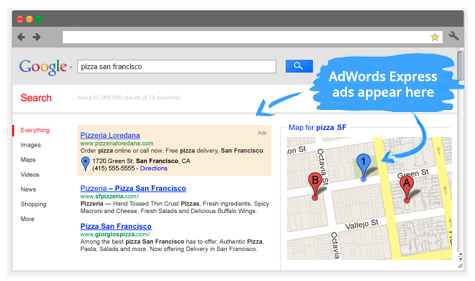 Google Adwords Express Search Ad Sample