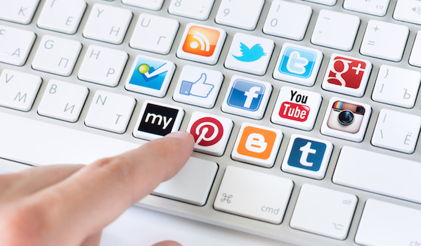 Social media communication concept