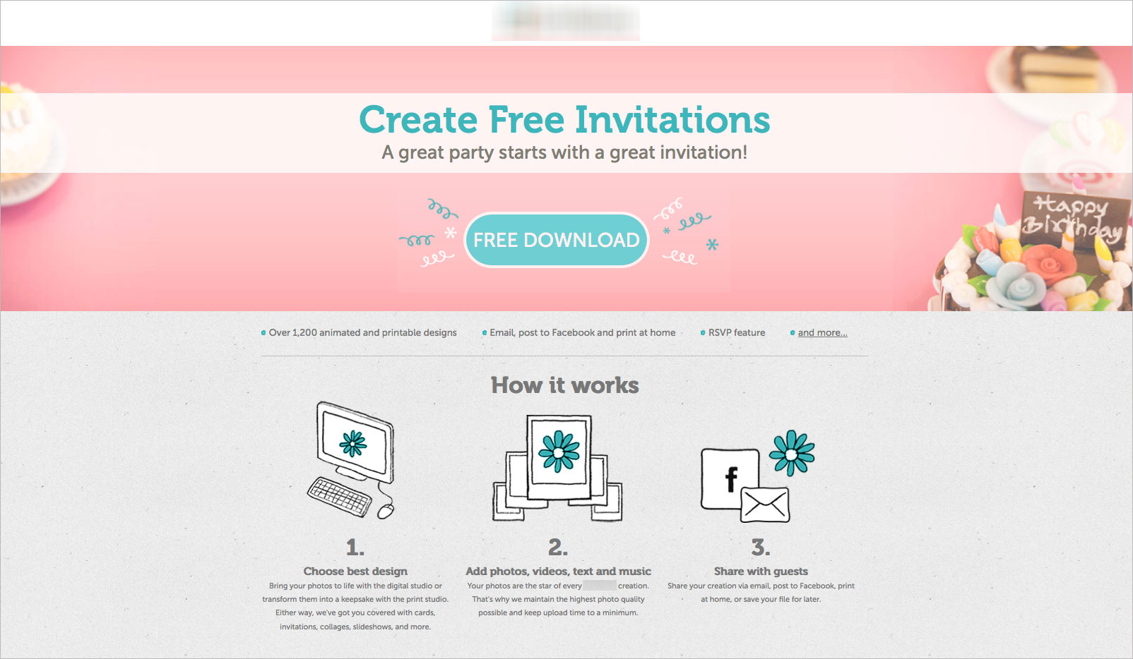 landing page variation 1