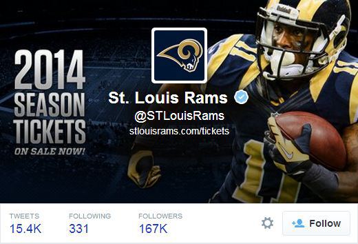 St. Louis Rams Twitter header