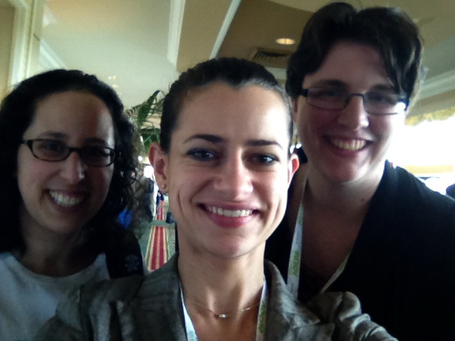 Rivka is a great connector indeed. She organized a meet-up  before the beginning of the conference and held a Google+ Hangout after the event. In the picture from left to right: Rivka Kawano; Zsuzsi Szabo; Holly Chessman.