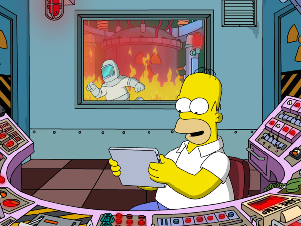 the simpsons, ipad, smartphone, homer,