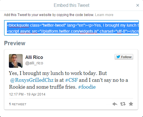 using twitter for user generated content