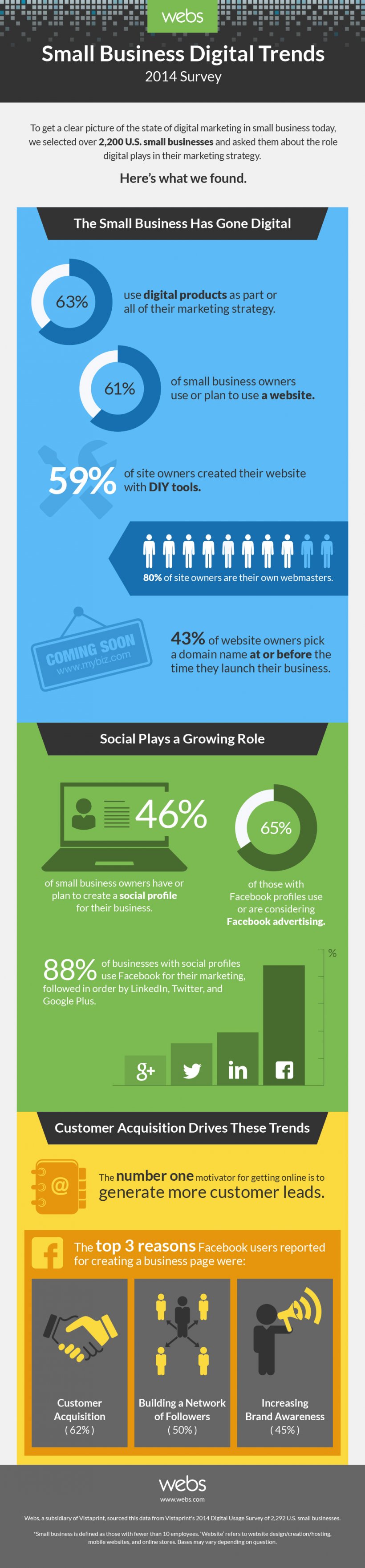small businesses use digital infographic