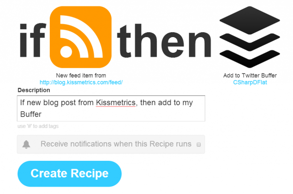 Buffer IFTTT Recipe