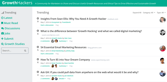 Growth Hackers screenshot