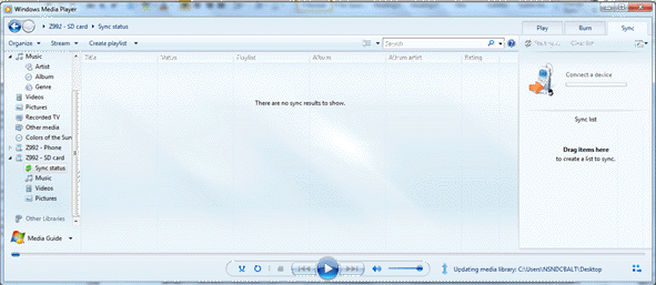 The Windows Media Player window should immediately open up.
