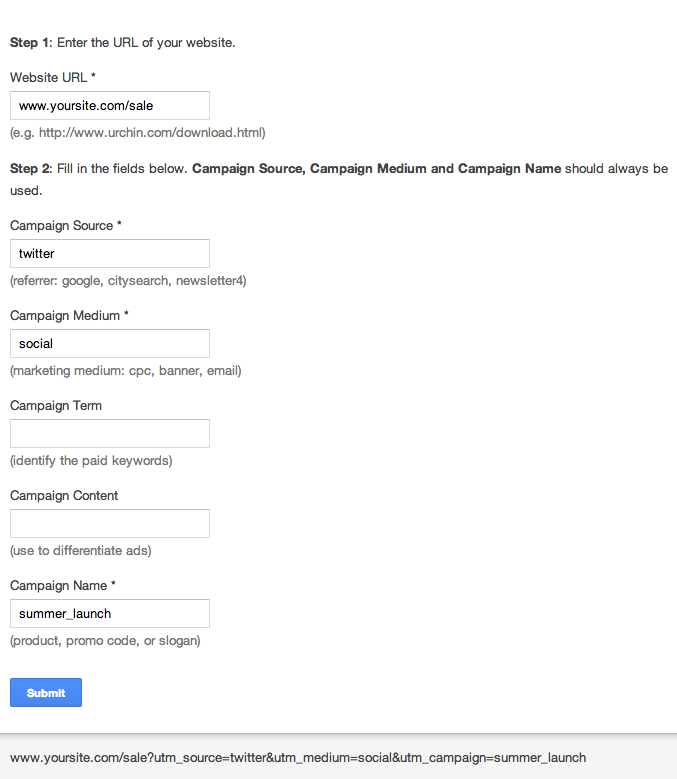 Google URL Builder