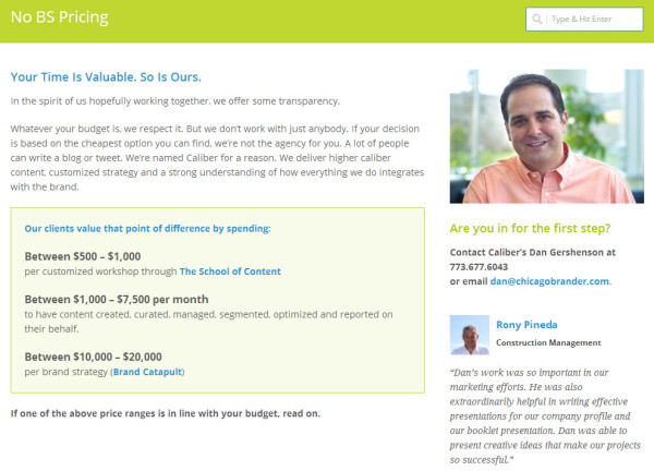 landing pages