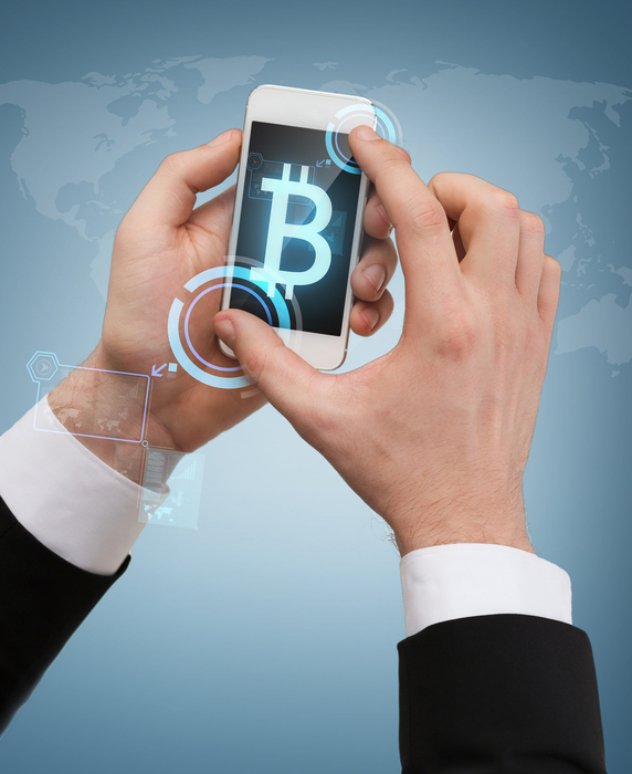 business, internet and technology concept - businessman touching
