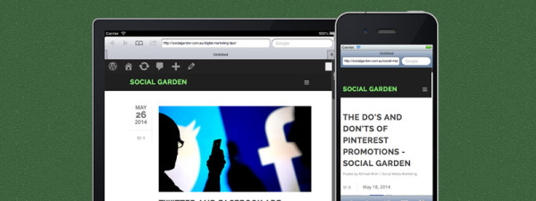 Social Garden on mobile browsers