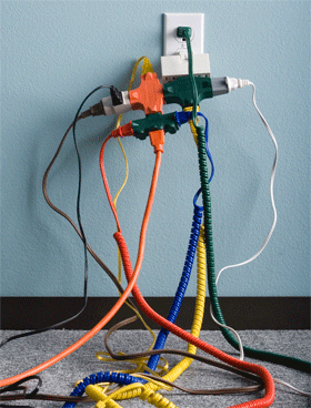 multiple-cords-in-one-outlet