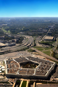 Aerial shot of the Department of Defense (Pentagon)