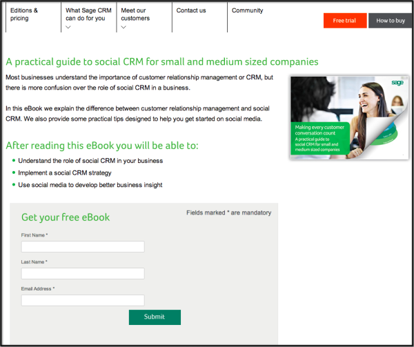 multiple CTAs landing page