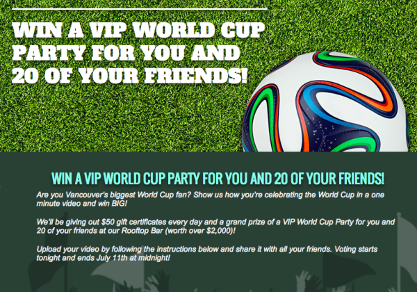 world cup landing pages