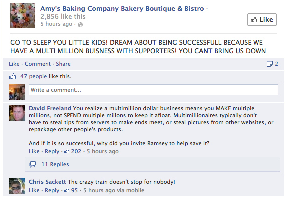 Example of Online Reviews Gone Bad with Amy