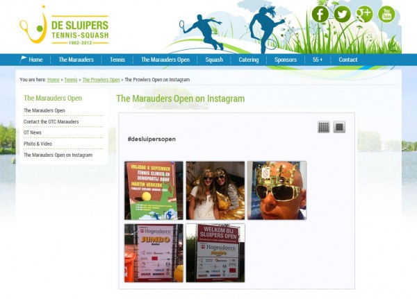 The Marauders Open on Instagram RLT SV Prowlers www desluipers nl tennis de sluipers open de sluipers open op instagram 600x431 Grow Website Traffic: Use Apps to Embed Social Media