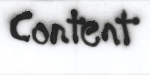 Content Marketing spraypainted