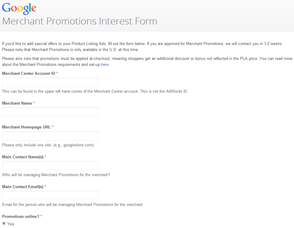 sign up for merchant promotions